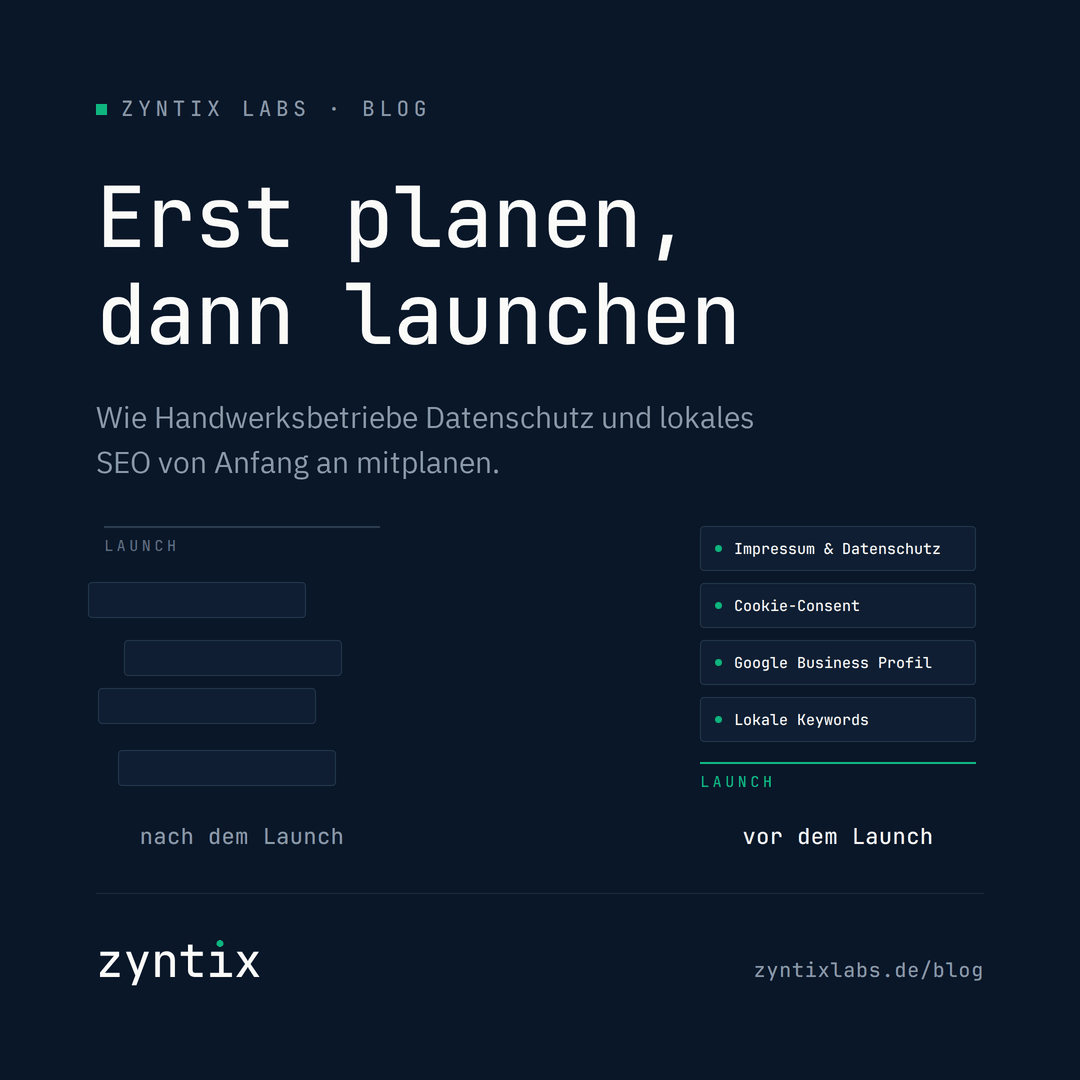 DSGVO und lokales SEO von Anfang an mitdenken, statt später zu flicken